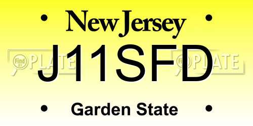 J11SFD New Jersey License Plate