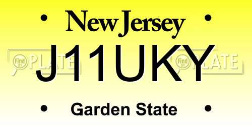 J11UKY New Jersey License Plate