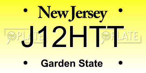 J12HTT New Jersey License Plate