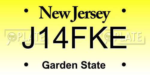 J14FKE New Jersey License Plate