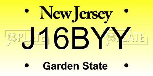J16BYY New Jersey License Plate