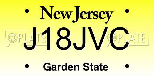 J18JVC New Jersey License Plate