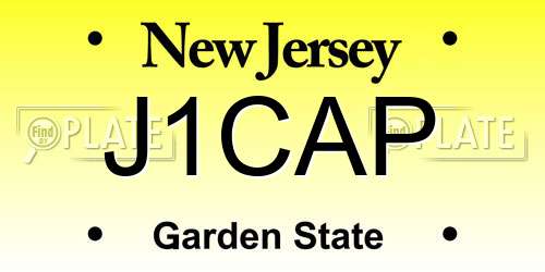 J1CAP New Jersey License Plate