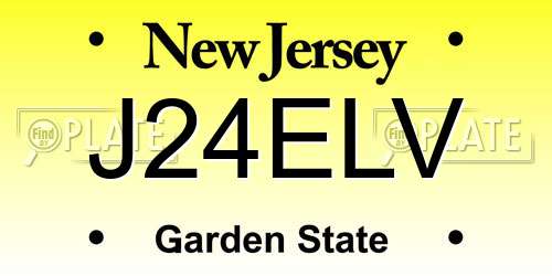 J24ELV New Jersey License Plate