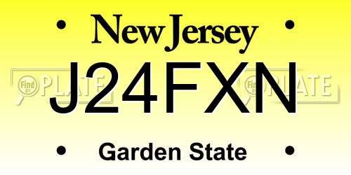J24FXN New Jersey License Plate
