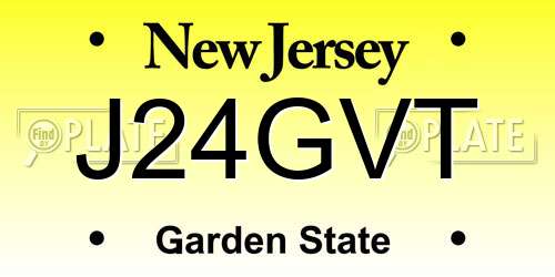 J24GVT New Jersey License Plate