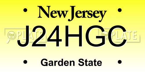 J24HGC New Jersey License Plate