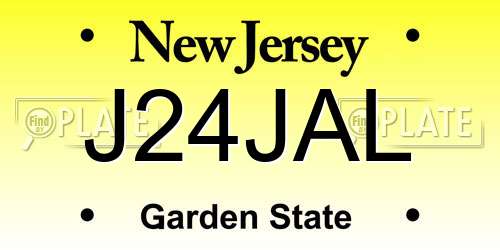 J24JAL New Jersey License Plate