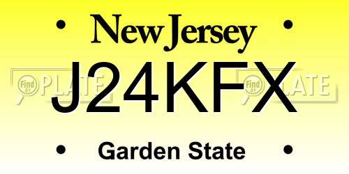 J24KFX New Jersey License Plate