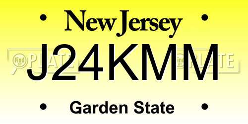 J24KMM New Jersey License Plate