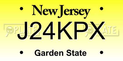 J24KPX New Jersey License Plate