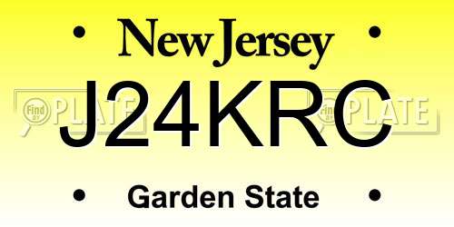 J24KRC New Jersey License Plate