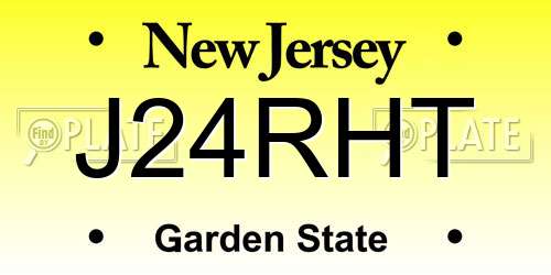 J24RHT New Jersey License Plate