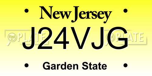 J24VJG New Jersey License Plate