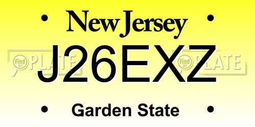 J26EXZ New Jersey License Plate