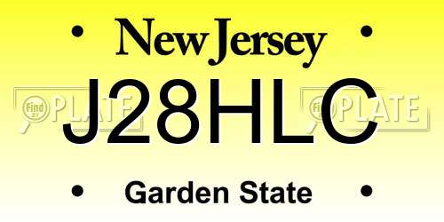 J28HLC New Jersey License Plate