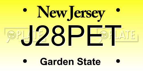 J28PET New Jersey License Plate