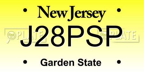 J28PSP New Jersey License Plate