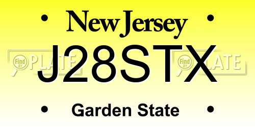 J28STX New Jersey License Plate