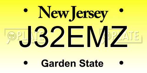J32EMZ New Jersey License Plate