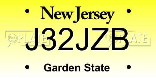 J32JZB New Jersey License Plate