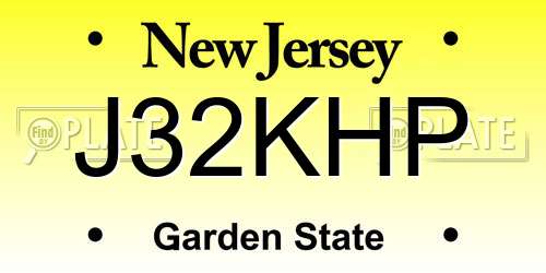 J32KHP New Jersey License Plate