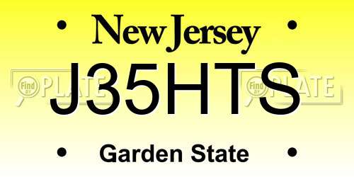 J35HTS New Jersey License Plate