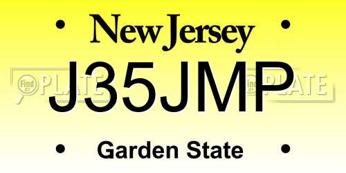J35JMP New Jersey License Plate
