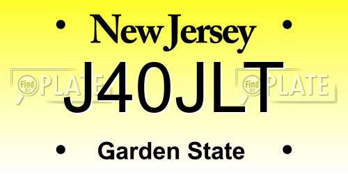 J40JLT New Jersey License Plate