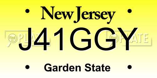 J41GGY New Jersey License Plate