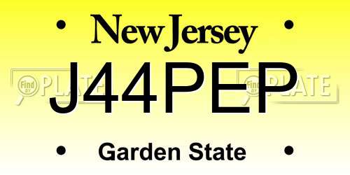 J44PEP New Jersey License Plate