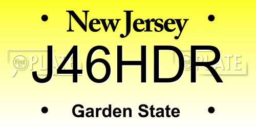 J46HDR New Jersey License Plate