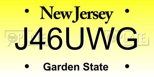J46UWG New Jersey License Plate