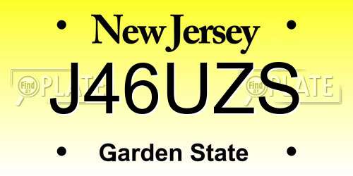 J46UZS New Jersey License Plate