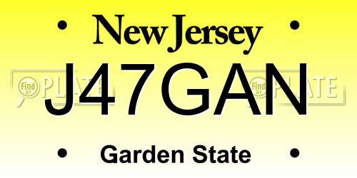 J47GAN New Jersey License Plate