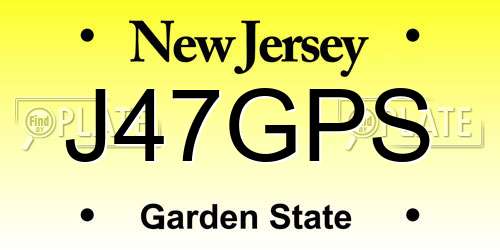 J47GPS New Jersey License Plate