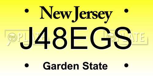 J48EGS New Jersey License Plate