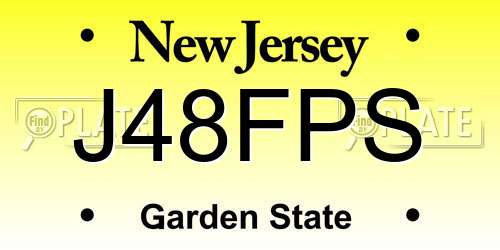 J48FPS New Jersey License Plate