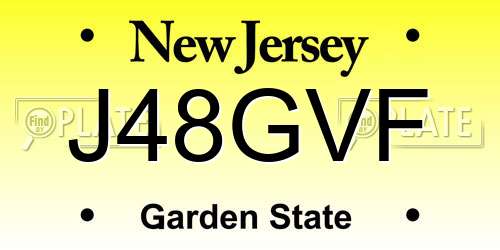 J48GVF New Jersey License Plate