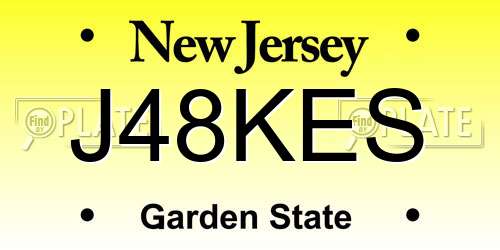 J48KES New Jersey License Plate