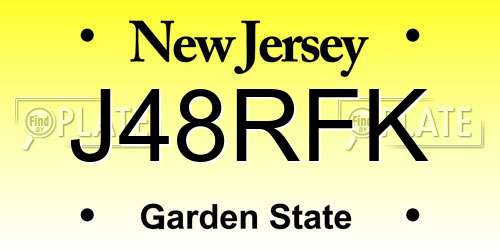 J48RFK New Jersey License Plate