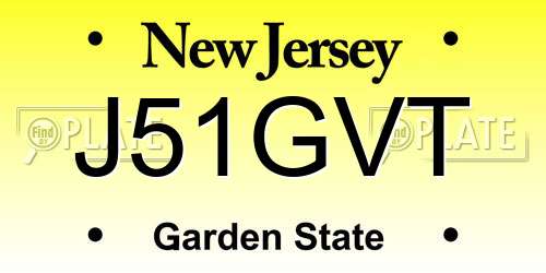 J51GVT New Jersey License Plate