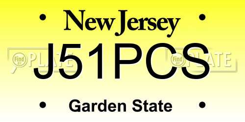 J51PCS New Jersey License Plate
