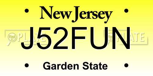 J52FUN New Jersey License Plate