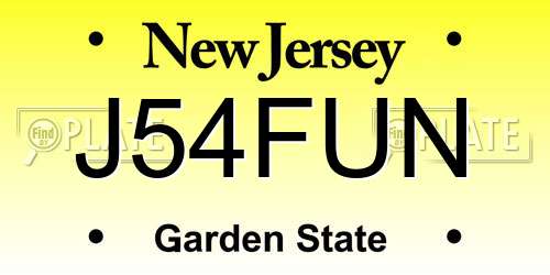 J54FUN New Jersey License Plate