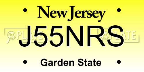 J55NRS New Jersey License Plate