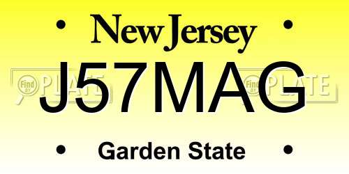 J57MAG New Jersey License Plate
