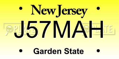 J57MAH New Jersey License Plate