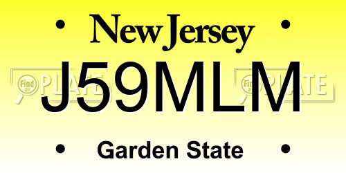 J59MLM New Jersey License Plate