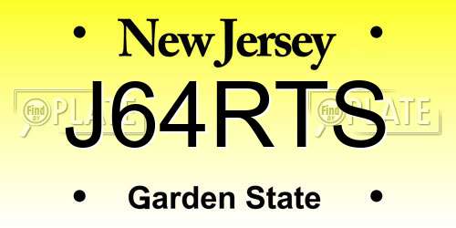 J64RTS New Jersey License Plate